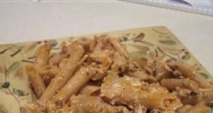 Vegetarian Pasta with Artichoke Hearts and Soy Chorizo