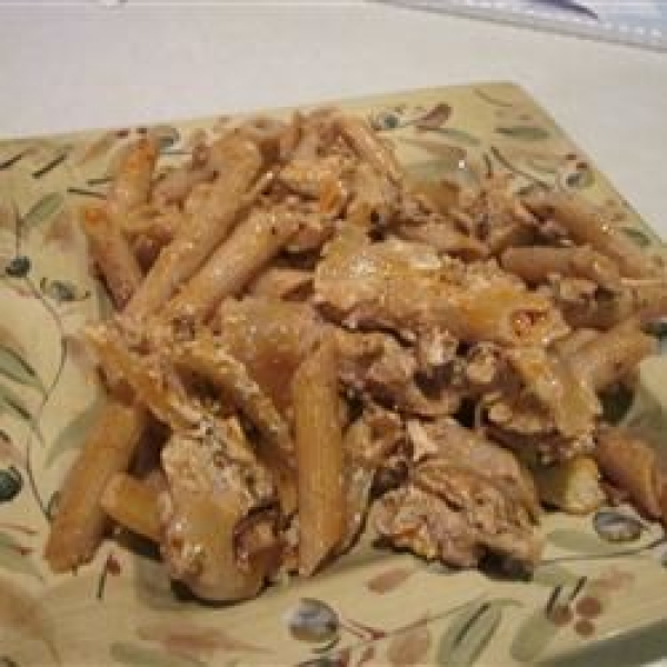 Vegetarian Pasta with Artichoke Hearts and Soy Chorizo