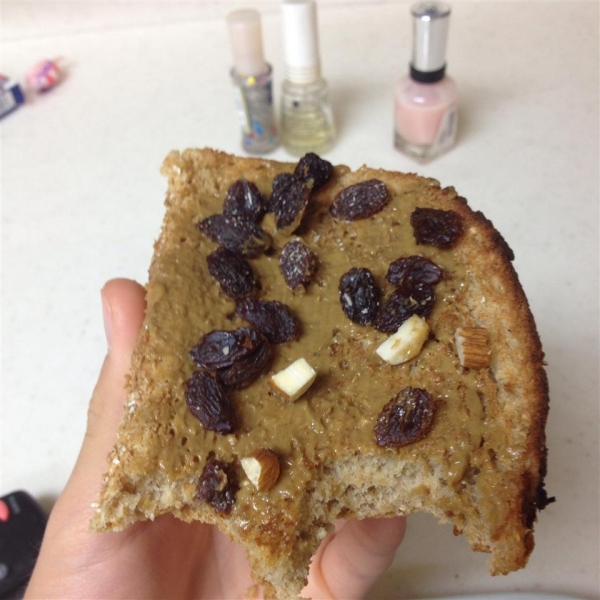 Cinnamon-Raisin Peanut Butter Sandwich