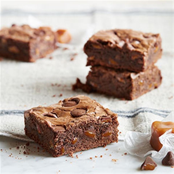 Dark Chocolate Brownies with Caramel Filled DelightFulls™