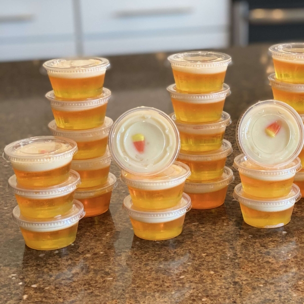 Halloween Candy Corn Jell-O Shots