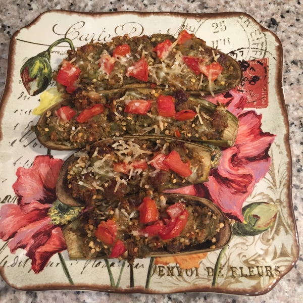 Mama Chiarello's Stuffed Eggplant