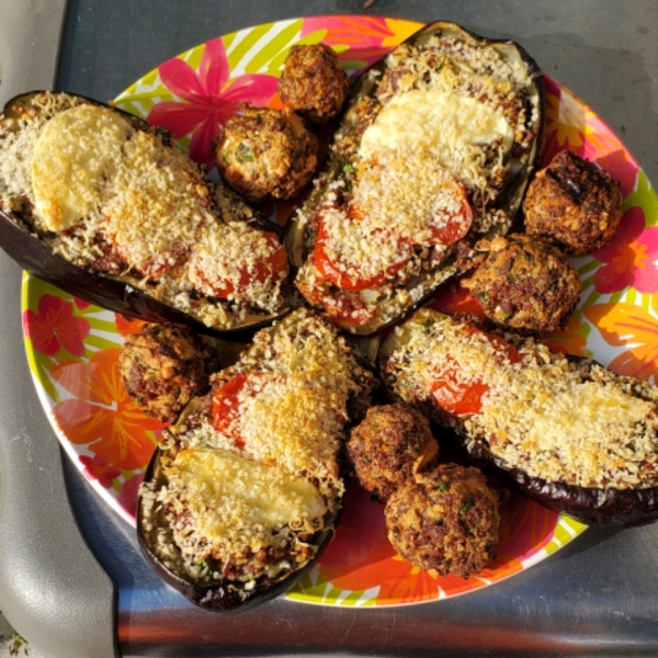 Mama Chiarello's Stuffed Eggplant