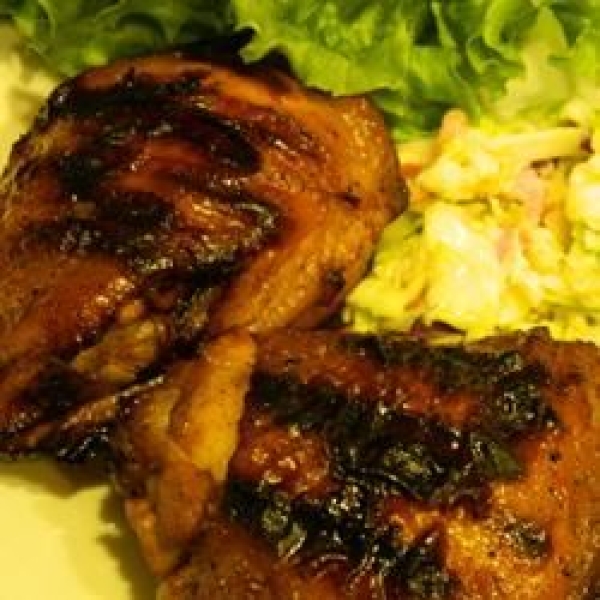 Grilled Chicken with Wilted Slaw