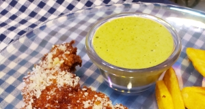 Panko Chicken Tenders with Lemon-Nut Dipping Sauce