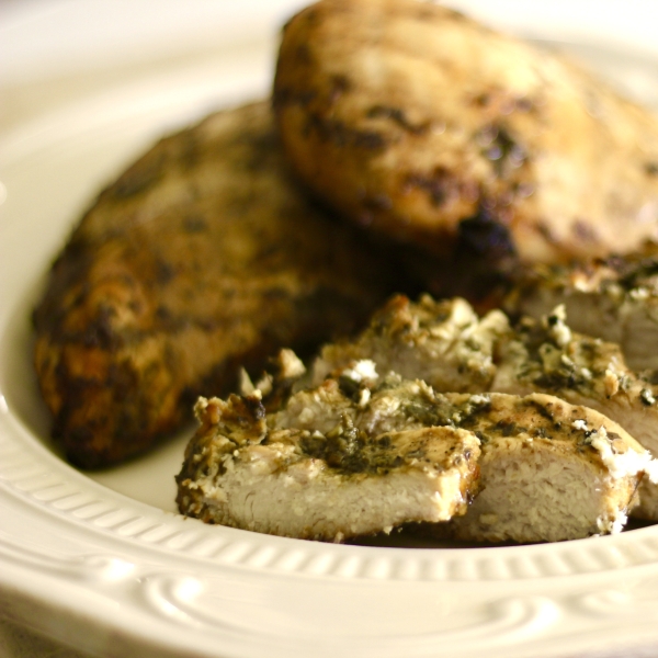 Grilled Pesto-Marinated Chicken