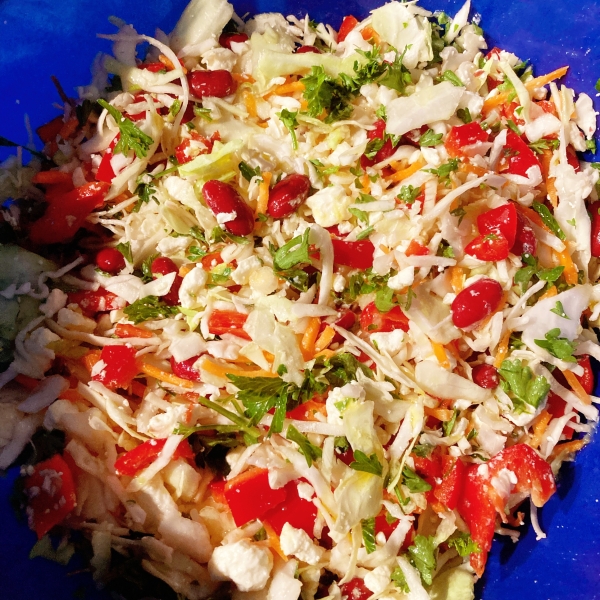 Three Bean Salad with Feta Cheese