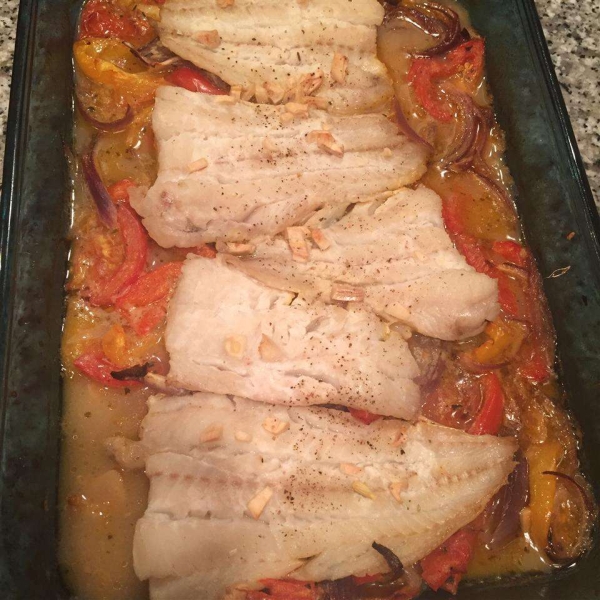 Prime Hake Steaks with Chunky Roasted Vegetables