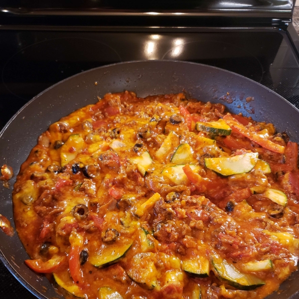 Zucchini and Ground Beef Skillet