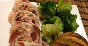 Pancetta Wrapped Stuffed Chicken Breasts