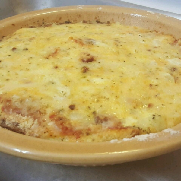 Leftover Pizza Breakfast Casserole