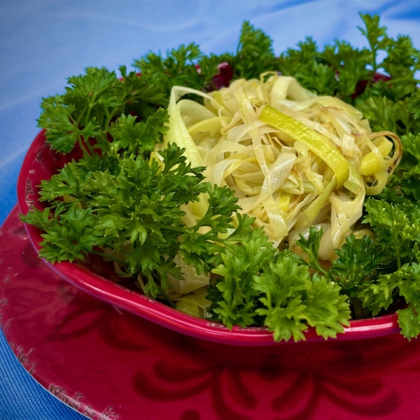 Sautéed Leeks in Butter and White Wine