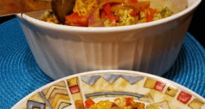 Chicken Fajita Rice Casserole