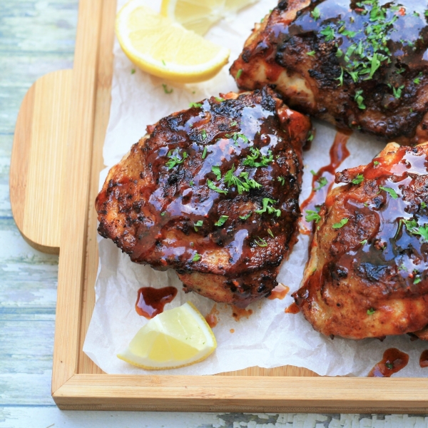 Grilled Harissa Chicken Thighs