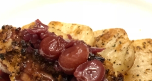 Pistachio Crusted Chicken Breasts with Sun-Dried Cherry and Orange Sauce