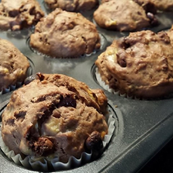 Chocolate Chip Banana Muffins