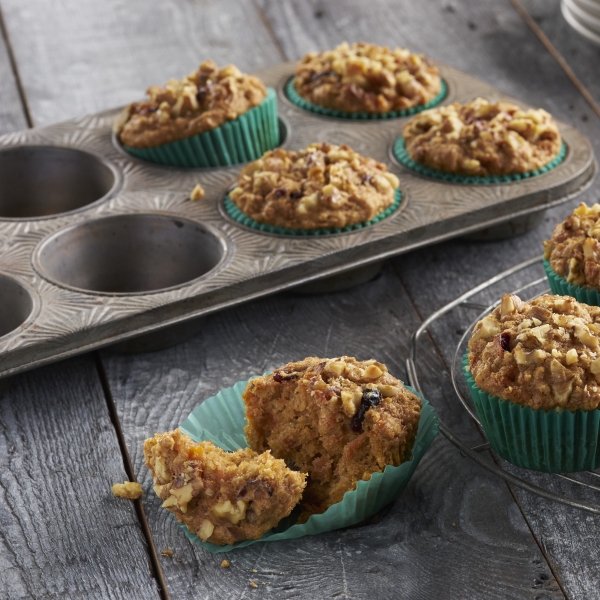 One-Bowl Carrot Oat Muffins