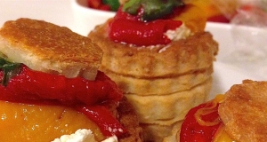 Goat Cheese with Marinated Roasted Peppers