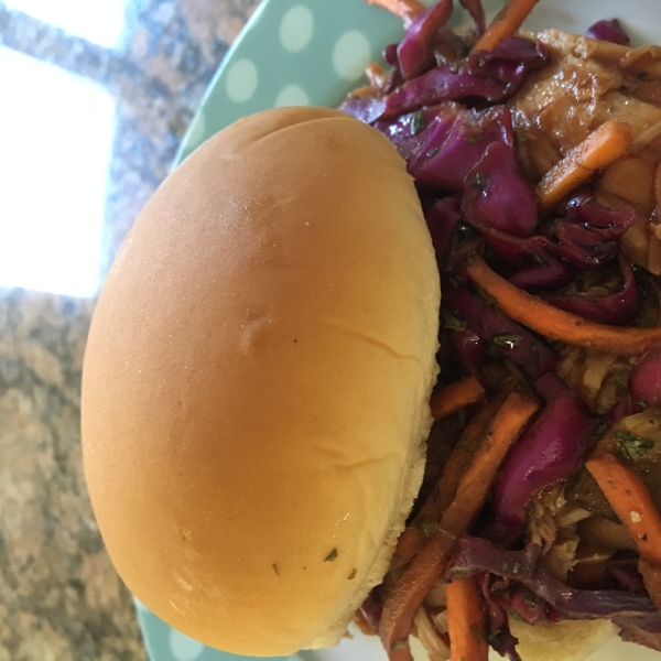 Barbecued Pulled Pork with Sweet & Sour Slaw