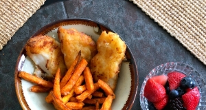 Air Fryer Fish and Sweet Potato Chips