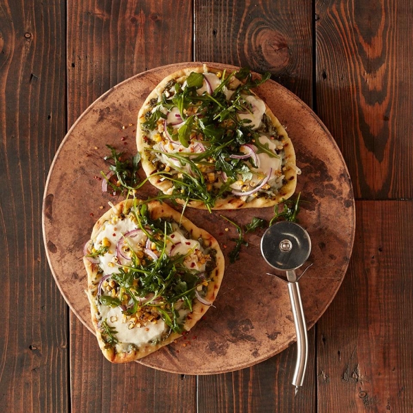 Grilled Flatbread Pizzas with Avocado Pesto