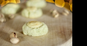 White Chocolate-Orange-Pistachio Thumbprint Cookies