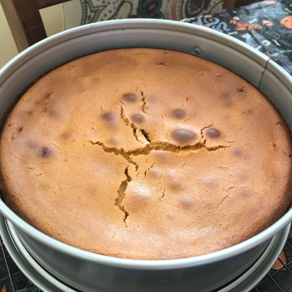 Pumpkin Cheesecake in a Gingersnap Crust