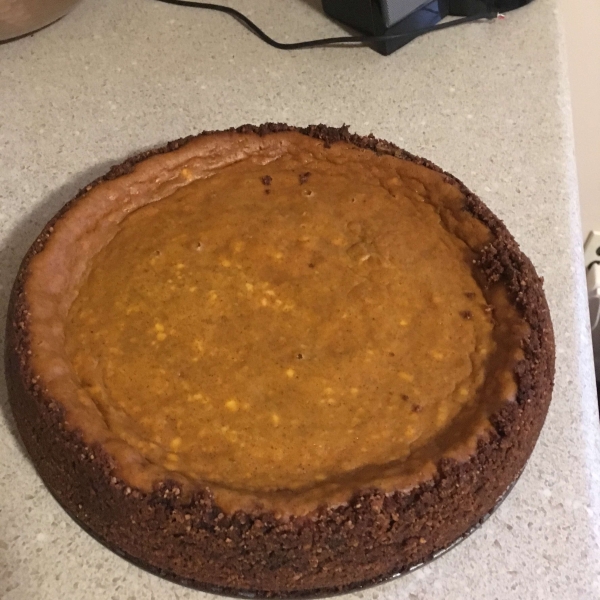 Pumpkin Cheesecake in a Gingersnap Crust