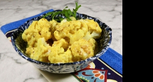 Curried Gruyere Cauliflower Gratin