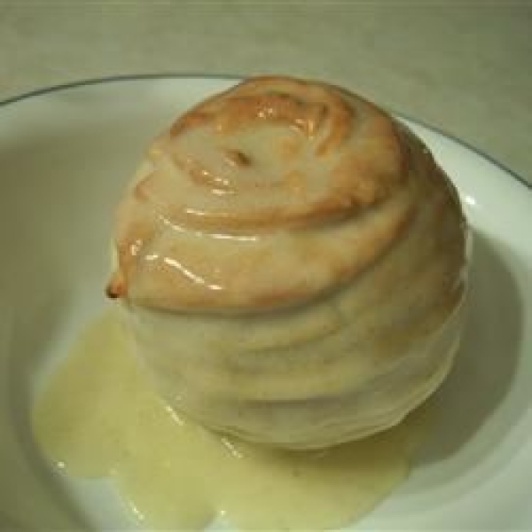 Peach Beehives with Hard Sauce
