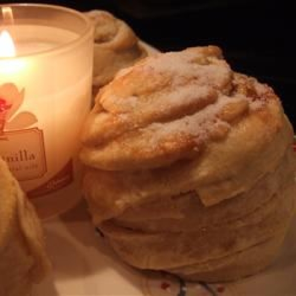 Peach Beehives with Hard Sauce