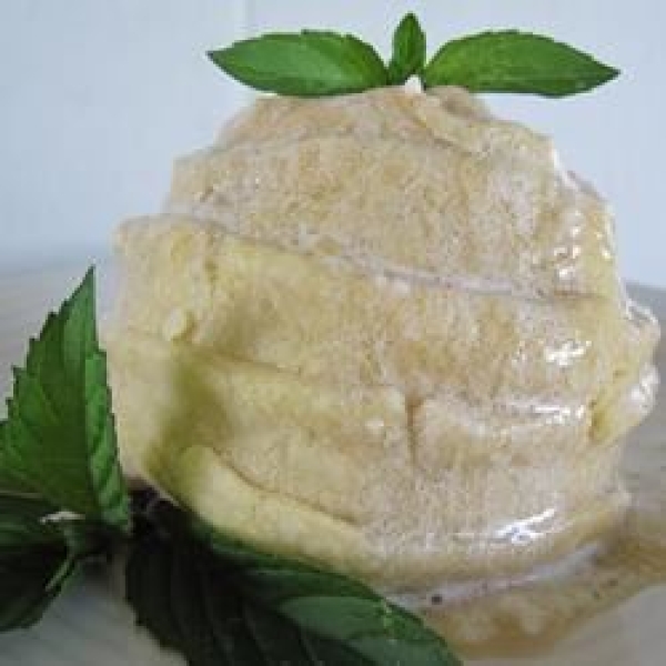 Peach Beehives with Hard Sauce