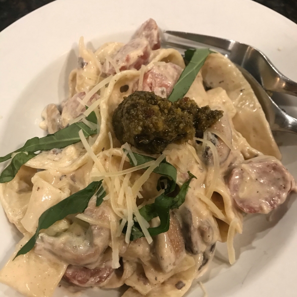 Creamy Pasta Toss with Smoked Sausage