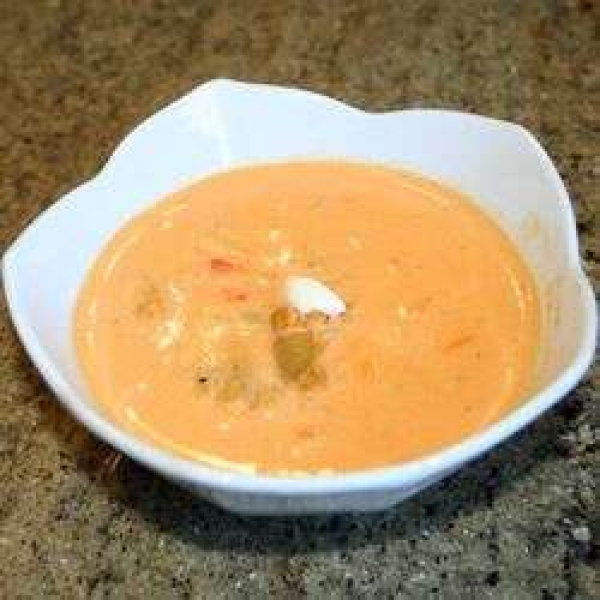 Roasted Red Pepper and Crab Soup