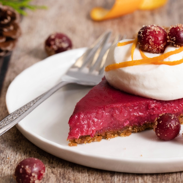 Reduced-Sugar Cranberry Curd Tart
