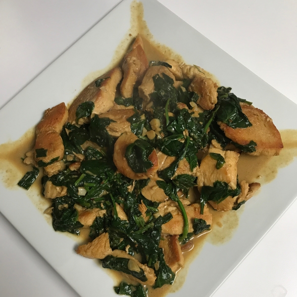 Curry-Style Chicken and Spinach
