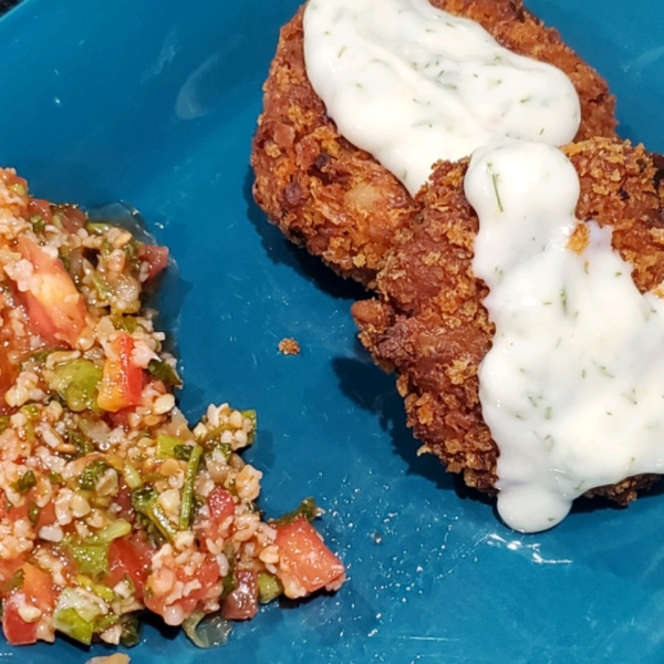 Falafels with Yogurt-Dill Sauce