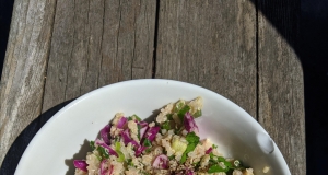 Lemon-Tahini Quinoa with Raw Chickpeas