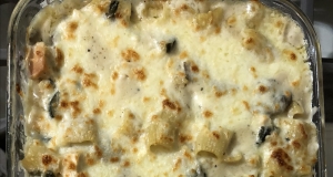 Creamy Zucchini and Spinach Rigatoni