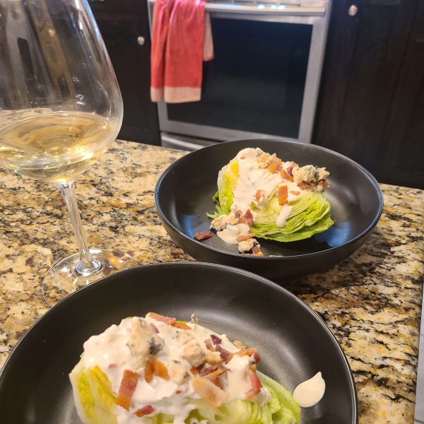 Wedge Salad with Elegant Blue Cheese Dressing