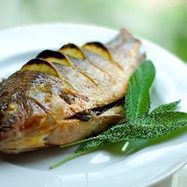 Herb-Stuffed Baked Trout