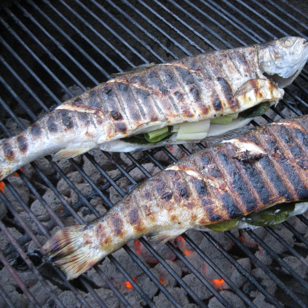 Herb-Stuffed Baked Trout