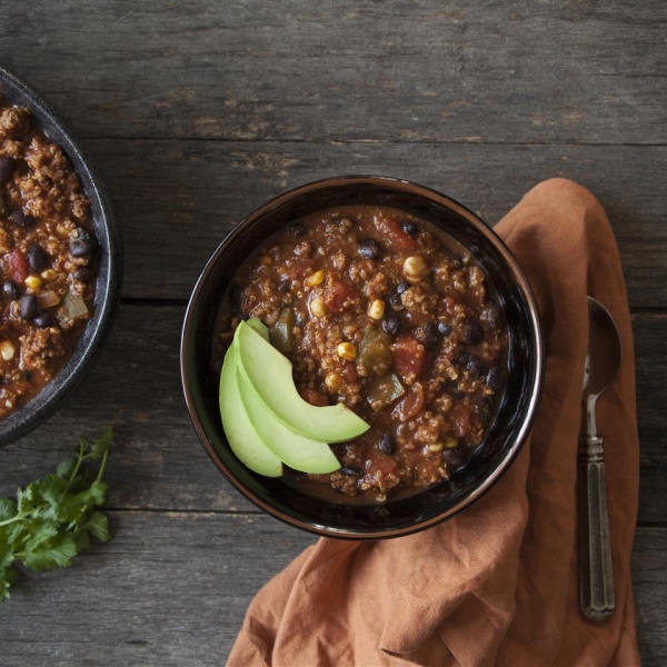 Ghost Pepper Bison Chili with Quinoa