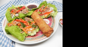 Ground Turkey Lettuce Wraps with Soy-Ginger Dipping Sauce
