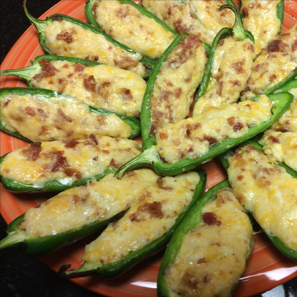 Cheese and Bacon Jalapeno Rellenos