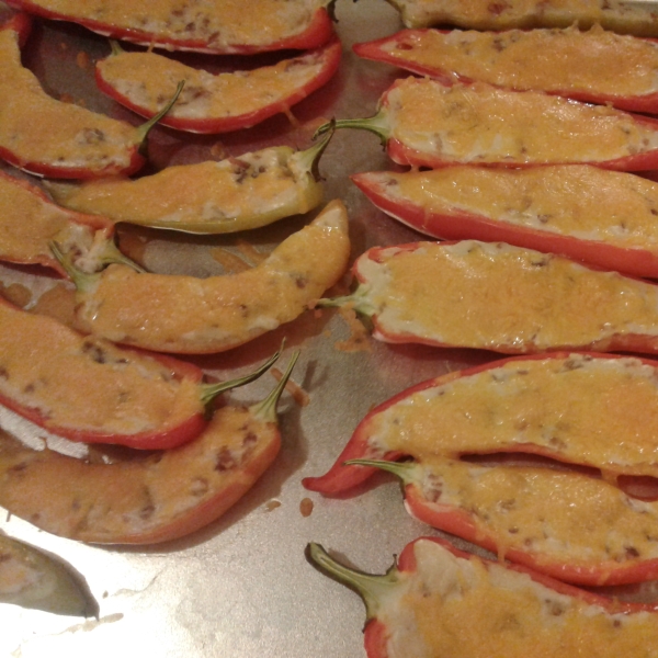 Cheese and Bacon Jalapeno Rellenos