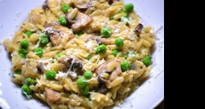 Mushroom and Pea Orzotto