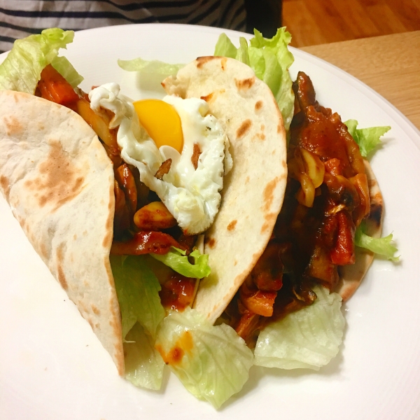 Mushroom and Onion Vegetarian Tacos
