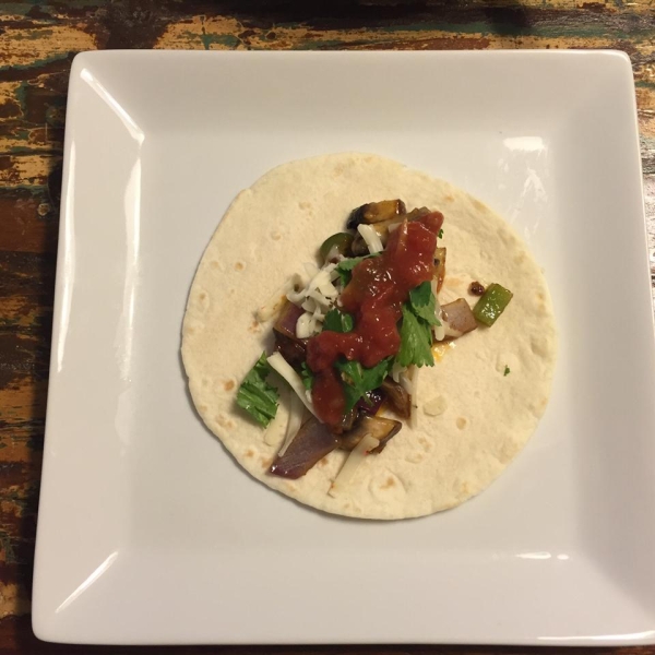 Mushroom and Onion Vegetarian Tacos