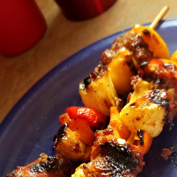 Sticky Sweet Sausage Kabobs
